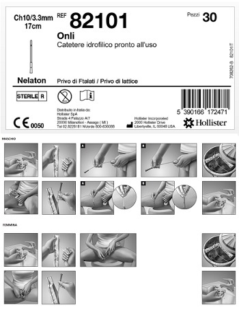 CATETERE IDROFILICO ONLI 17 CM CH 10 30 PEZZI - Farmacia Mastrangelo 
