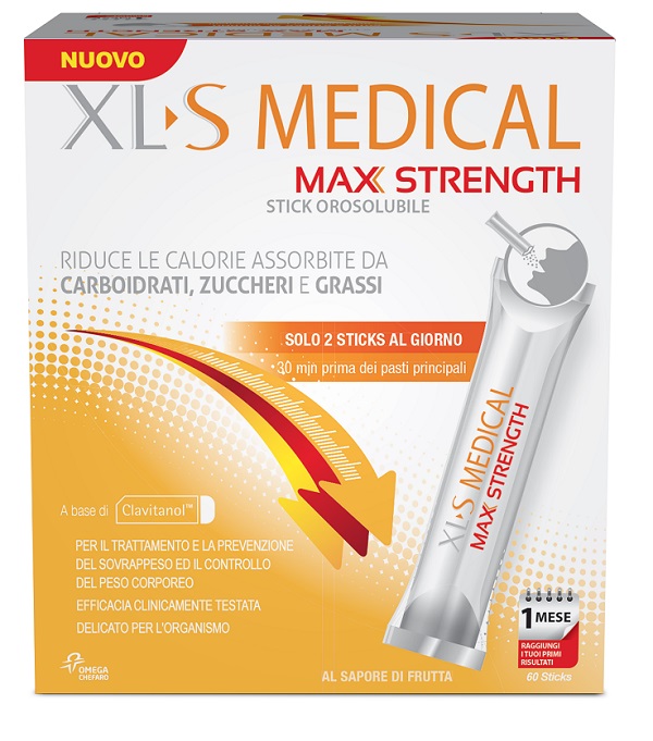 XLS MEDICAL MAX STRENGTH 60 STICK OROSOLUBILI - Farmacia Mastrangelo 