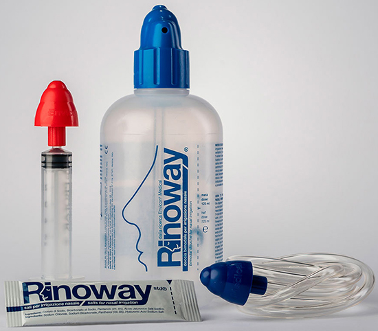 RINOWAY DOCCIA PER IRRIGAZIONE NASALE + 15 SALI ISOTONICI - Farmacia Mastrangelo 