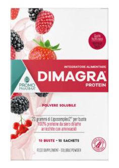 DIMAGRA PROTEIN RED FRUIT 10 BUSTE - Farmacia Mastrangelo 