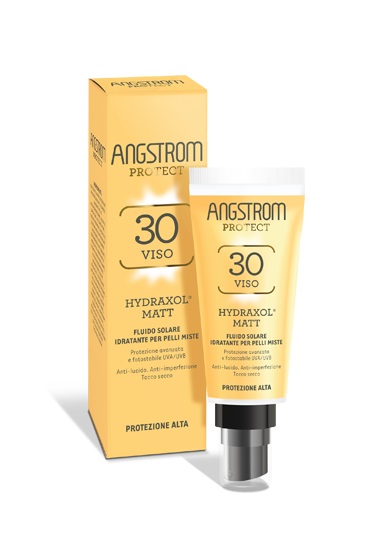 ANGSTROM PROTECT HYDRAXOL MATT FLUIDO SOLARE PROTEZIONE 30 PELLI MISTE 40 ML - Farmacia Mastrangelo 