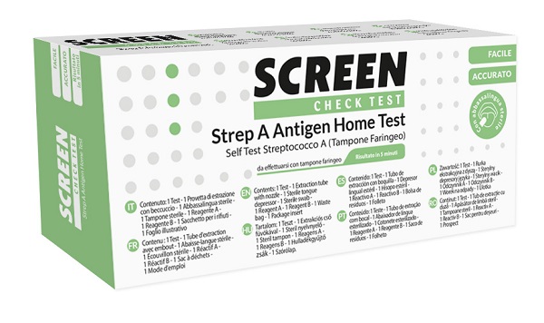 STREP A ANTIGEN HOME TEST DETERMINAZIONE QUALITATIVA ANTIGENI STREPTOCOCCO A DA TAMPONE FARINGEO 2 PEZZI - Farmacia Mastrangelo 