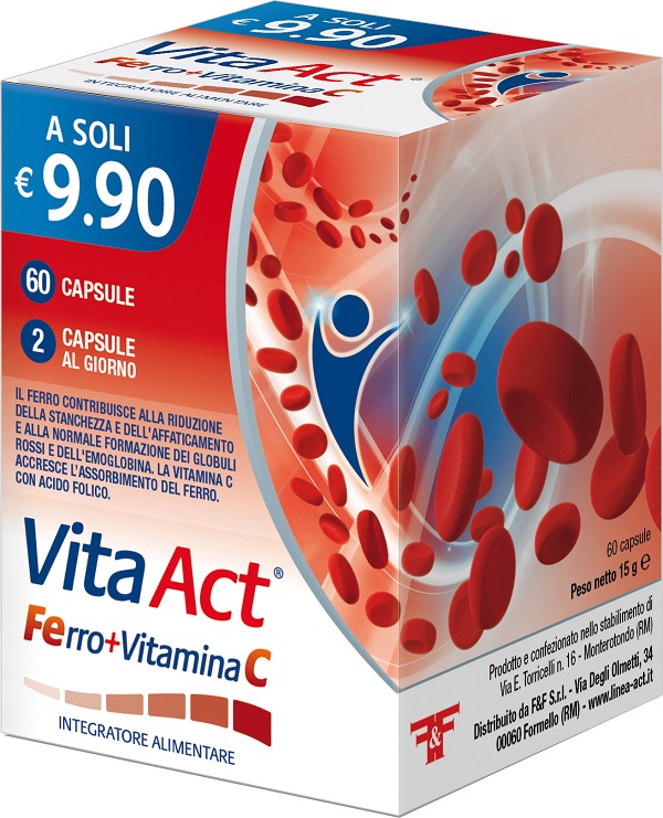 VITA ACT FERRO+VITAMINA C 60 CAPSULE - Farmacia Mastrangelo 