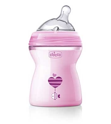 CHICCO BIBERON NATFEEL 2M+ GIRL 250 ML - Farmacia Mastrangelo 