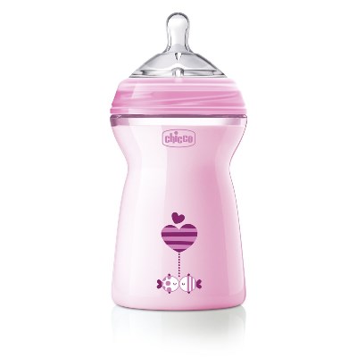 CHICCO BIBERON NATFEEL 6M+ GIRL 330 ML - Farmacia Mastrangelo 
