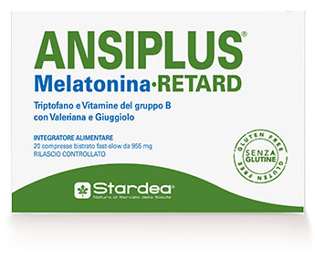 ANSIPLUS RETARD MELATONINA 20 COMPRESSE BISTRATO FAST SLOW 955 MG - Farmacia Mastrangelo 