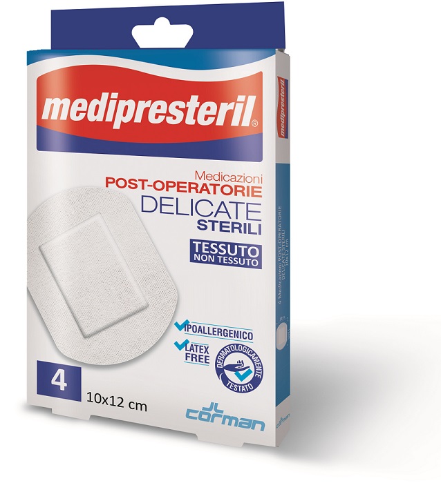 MEDICAZIONE POST OPERATORIA MEDIPRESTERIL DELICATA TNT 10X12CM 5 PEZZI - Farmacia Mastrangelo 