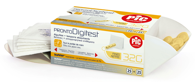 LANCETTE PUNGIDITO PIC PRONTO DIGITEST GAUGE 32 25 PEZZI - Farmacia Mastrangelo 
