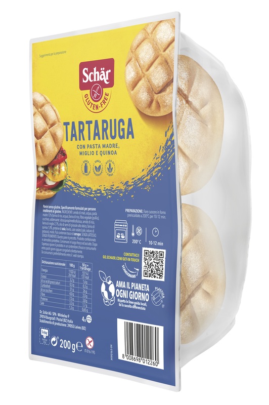 SCHAR TARTARUGA PANE SENZA LATTOSIO 200 G - Farmacia Mastrangelo 