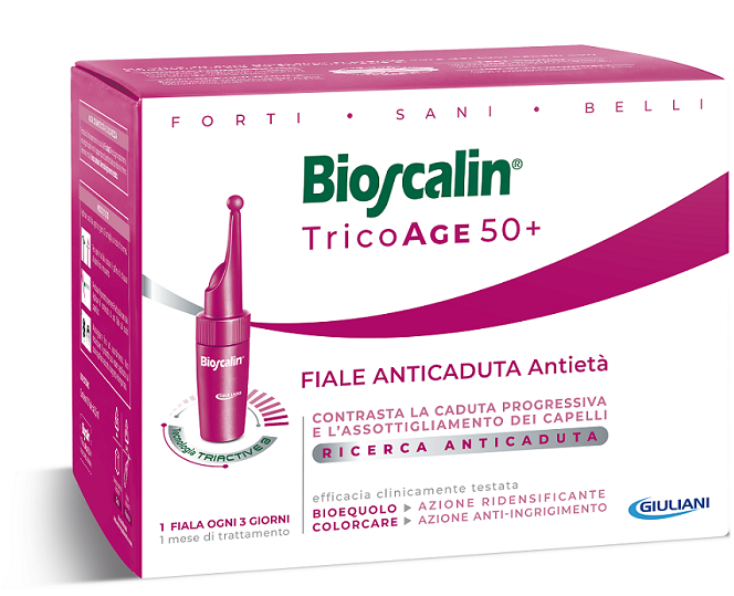BIOSCALIN TRICOAGE ANTICADUTA ANTIETA' 10 FIALE 3,5 ML - Farmacia Mastrangelo 