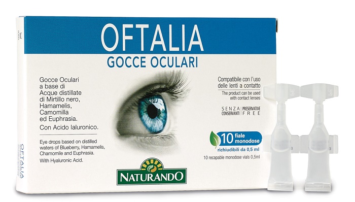 OFTALIA GOCCE OCULARI MONODOSE 2 STRIP DA 5 FIALE DA 0,5 ML - Farmacia Mastrangelo 