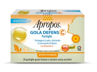 APROPOS GOLA DEFENS C LIMONE/ZENZERO 20 PASTIGLIE - Farmacia Mastrangelo 