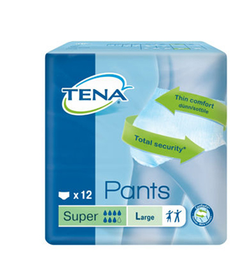 PANNOLONE PULL UP TENA PANTS SUPER TAGLIA LARGE 12 PEZZI - Farmacia Mastrangelo 