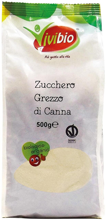 VIVIBIO ZUCCHERO GREZZO DI CANNA 500 G - Farmacia Mastrangelo 
