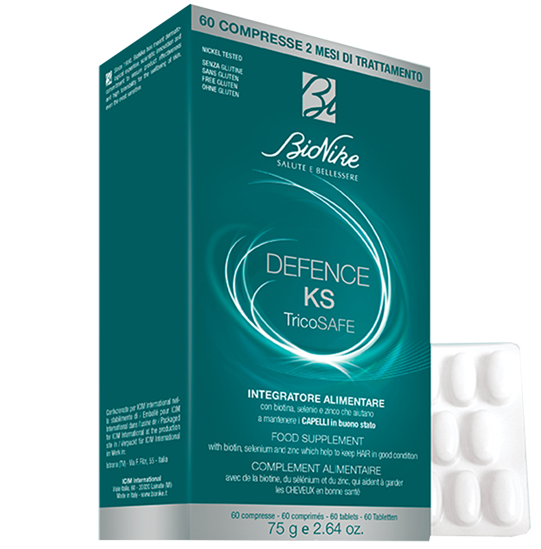 DEFENCE KS TRICOSAFE 60 COMPRESSE - Farmacia Mastrangelo 