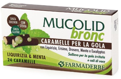 MUCOLID BRONC MENTA & LIQUIRIZIA 24 CARAMELLE - Farmacia Mastrangelo 