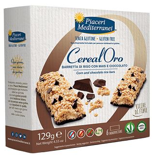 PIACERI MEDITERRANEI BARRETTA DI RISO CON MAIS E CIOCCOLATO 129 G - Farmacia Mastrangelo 