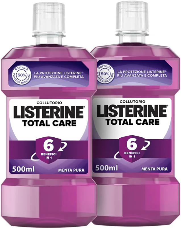 LISTERINE TOTAL CARE ZERO 2 PEZZI 500 ML - Farmacia Mastrangelo 
