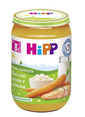 HIPP PAPPA PRONTA RISO CAROTE SALMONE 220 G - Farmacia Mastrangelo 