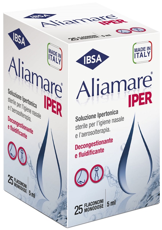 ALIAMARE IPER 25 FLACONCINI IPERTONICI DA 5 ML - Farmacia Mastrangelo 