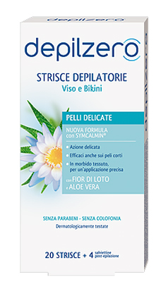 DEPILZERO STRISCE VISO E BIKINI 20 PEZZI - Farmacia Mastrangelo 