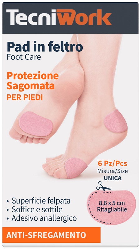 PAD IN FELTRO SAGOMATO 8,6X5CM 6 PEZZI - Farmacia Mastrangelo 