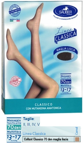 SAUBER CLASSICO COLLANT 70 DENARI MAGLIA LISCIA CAMEL 3 - Farmacia Mastrangelo 