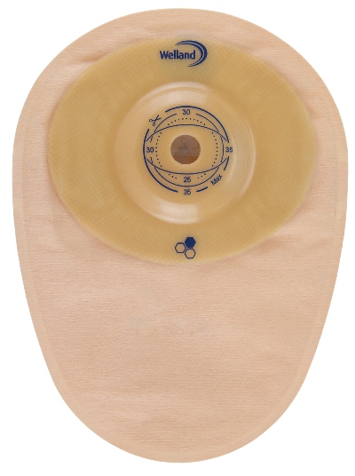 SACCA PER COLOSTOMIA WELLAND AURUM CONVEX COLO MIDI OPACA PRETAGLIATA DIAMETRO 32 MM INIZIO CONVESSITA' 35 MM 10 PEZZI - Farmacia Mastrangelo 