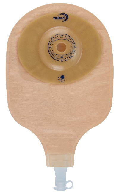 SACCA PER UROSTOMIA OPACA RITAGLIABILE AURUM CONVEX URO MIDI CON MIELE DI MANUKA DIAMETRO 13-48 MM INIZIO CONVESSITA' 48 MM 10 PEZZI - Farmacia Mastrangelo 