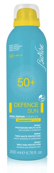 BIONIKE DEFENCE SUN SPRAY TRANSPARENT TOUCH SPF 50+ 200 ML - Farmacia Mastrangelo 