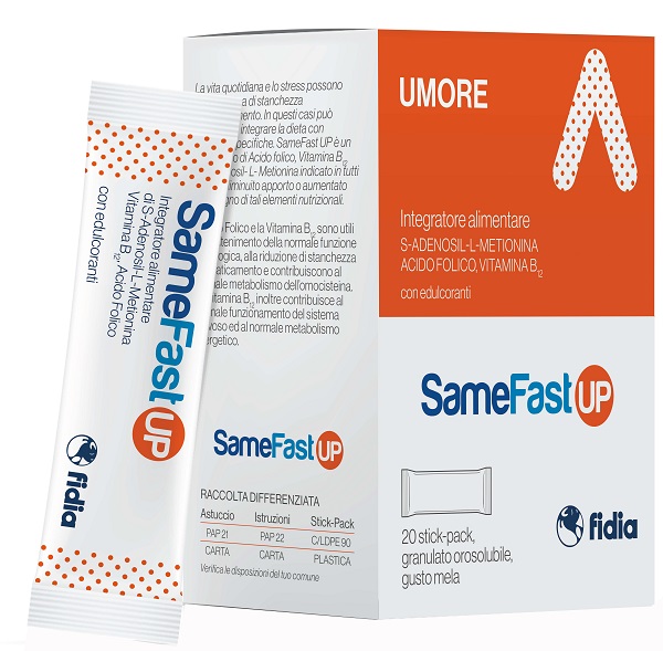 SAMEFAST UP 20 STICK PACK GRANULATO OROSOLUBILE GUSTO ANANAS - Farmacia Mastrangelo 