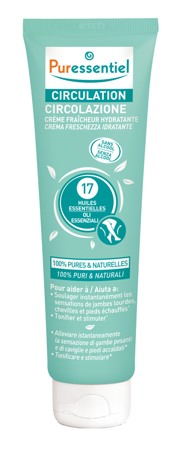 PURESSENTIEL CREMA CIRCOLAZIONE FRESCHEZZA IDRATANTE GAMBE EI STANCHI 100 ML - Farmacia Mastrangelo 