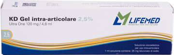 SIRINGA INTRA-ARTICOLARE KD GEL ACIDO IALURONICO 2,5% ULTRA ONE 120 MG/4,8 ML - Farmacia Mastrangelo 