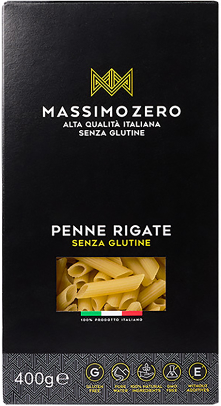 MASSIMO ZERO MEZZE PENNE RIGATE 400 G - Farmacia Mastrangelo 