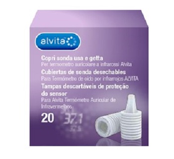 ALVITA COPRI SONDA USA E GETTA PER TERMOMETRO AD INFRAROSSI 20 PEZZI - Farmacia Mastrangelo 