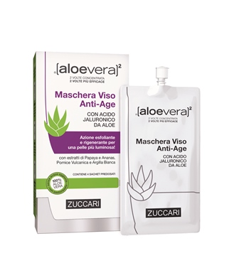 ALOEVERA2 MASCHERA VISO ANTIAGE 4 SACCHETTI 20 ML - Farmacia Mastrangelo 