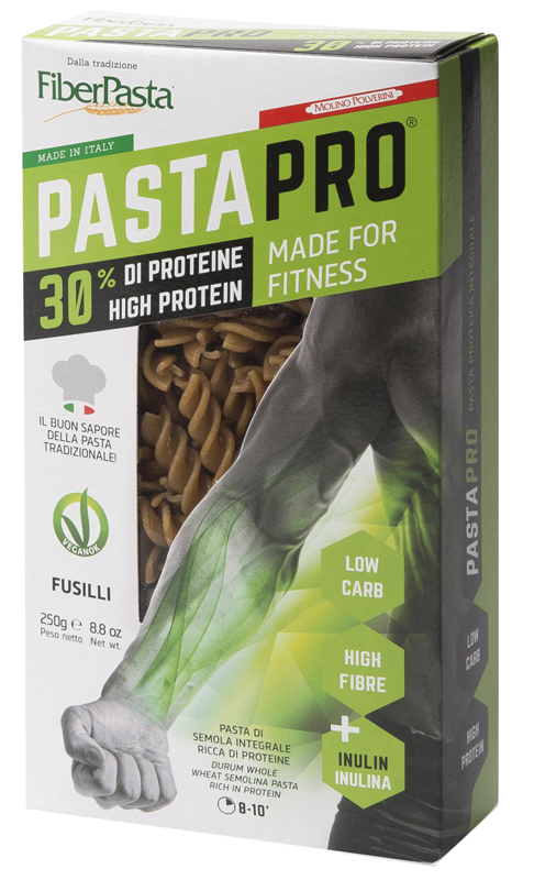 PASTAPRO FUSILLI INTEGRALI 30% PROTEINE 250 G - Farmacia Mastrangelo 