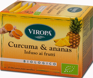 VIROPA CURCUMA & ANANAS INFUSO BIOLOGICO 15 BUSTINE 2,5 G - Farmacia Mastrangelo 