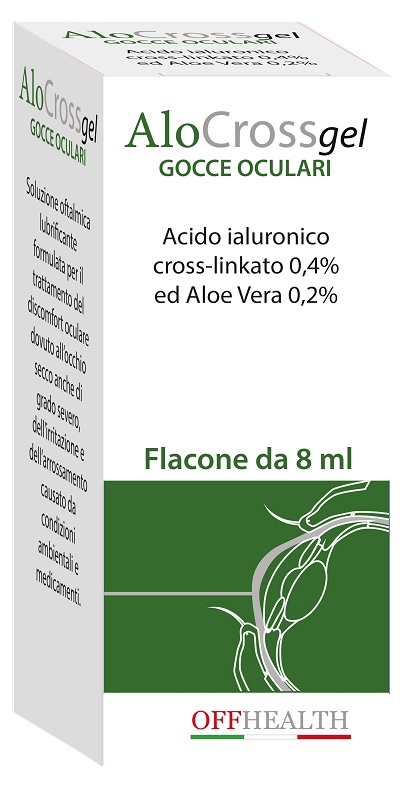 ALOCROSS GOCCE OCULARI ACIDO IALURONICO CROSS-LINKATO 0,2% E ALOE VERA 8 ML - Farmacia Mastrangelo 