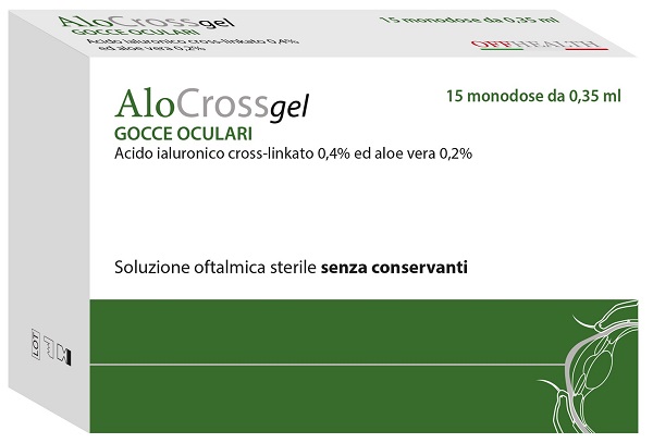 ALOCROSS SOLUZIONE OFTALMICA ACIDO IALURONICO CROSS-LINKATO 0,2% E ALOE VERA 15 MONODOSE DA 0,35 ML - Farmacia Mastrangelo 
