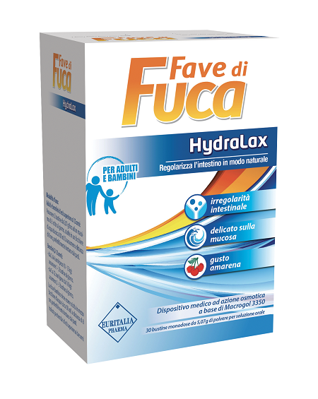 FAVE DI FUCA HYDRALAX 30 BUSTINE MONODOSE DA 5,07 G GUSTO AMARENA - Farmacia Mastrangelo 