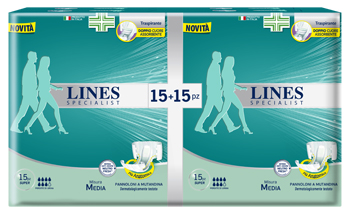 PANNOLONE A MUTANDA LINES SPECIALIST SUPER MM 30 PEZZI - Farmacia Mastrangelo 