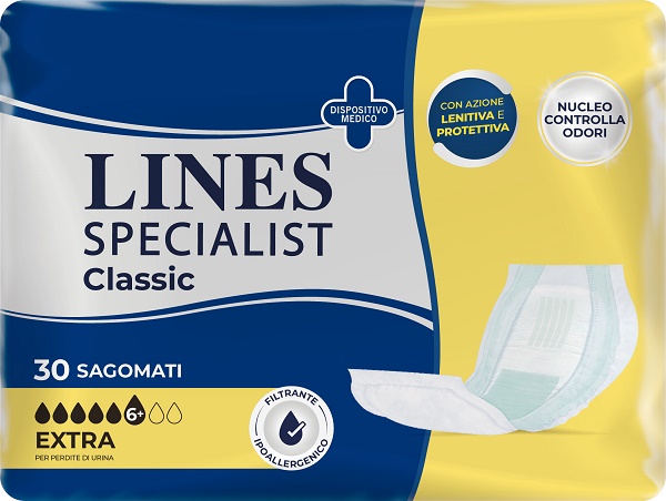 PANNOLONE LINES SPECIALIST CLASSIC SAGOMATO EXTRA 30 PEZZI - Farmacia Mastrangelo 