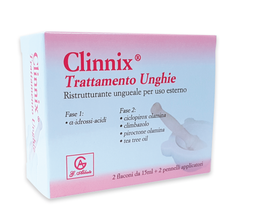 CLINNIX TRATTAMENTO UNGHIE 2 FLACONI 15 ML + 2 PENNELLI APPLICATORI - Farmacia Mastrangelo 