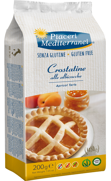 PIACERI MEDITERRANEI LE BONTA' DEL MATTINO CROSTATINE ALL'ALBICOCCA 4 X 50 G - Farmacia Mastrangelo 