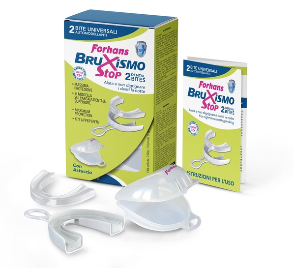 BITE UNIVERSALI AUTOMODELLANTI BRUXISMO STOP FORHANS 2 PEZZI - Farmacia Mastrangelo 