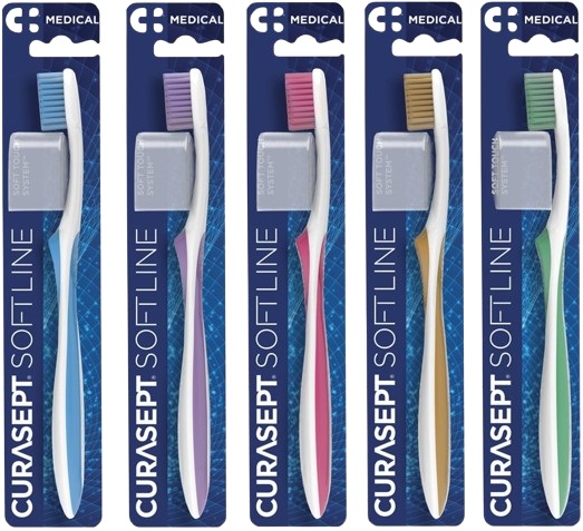 CURASEPT SPAZZOLINO SOFT MEDICAL COLORE AZZURRO - Farmacia Mastrangelo 