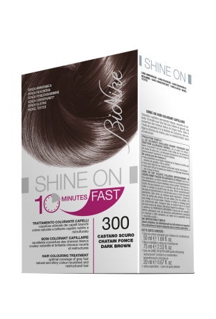 BIONIKE SHINE ON FAST TRATTAMENTO COLORANTE CAPELLI CASTANO SCURO 300 FLACONE 60 ML + TUBO 60 ML - Farmacia Mastrangelo 