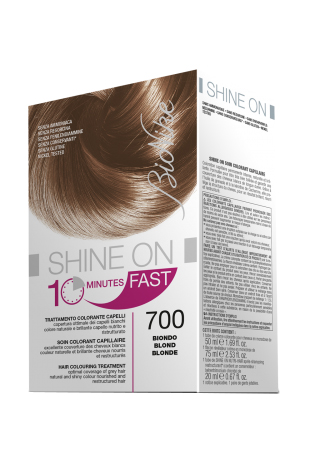 BIONIKE SHINE ON FAST TRATTAMENTO COLORANTE CAPELLI BIONDO 700 FLACONE 60 ML + TUBO 60 ML - Farmacia Mastrangelo 