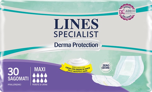 LINES SPECIALIST DERM PANNOLONE SAGOMATO MAXI 30 PEZZI - Farmacia Mastrangelo 